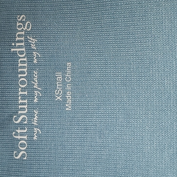 Soft Surroundings Tiffany Blue Ribbed Knit Tank Top - Picture 9 of 9